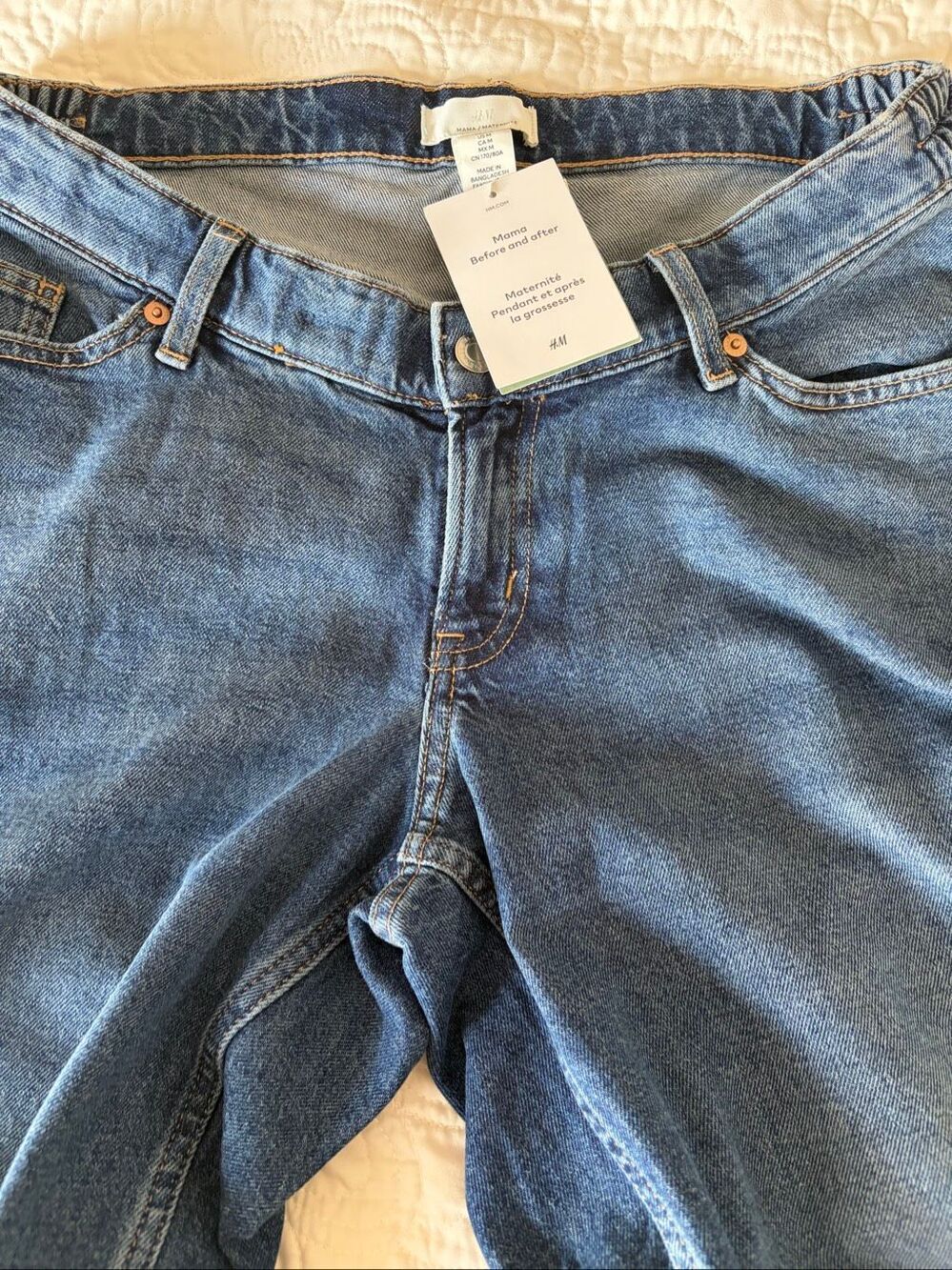H&M Maternity Mama Before and After Jeans Sez M NWT - Picture 4 of 11
